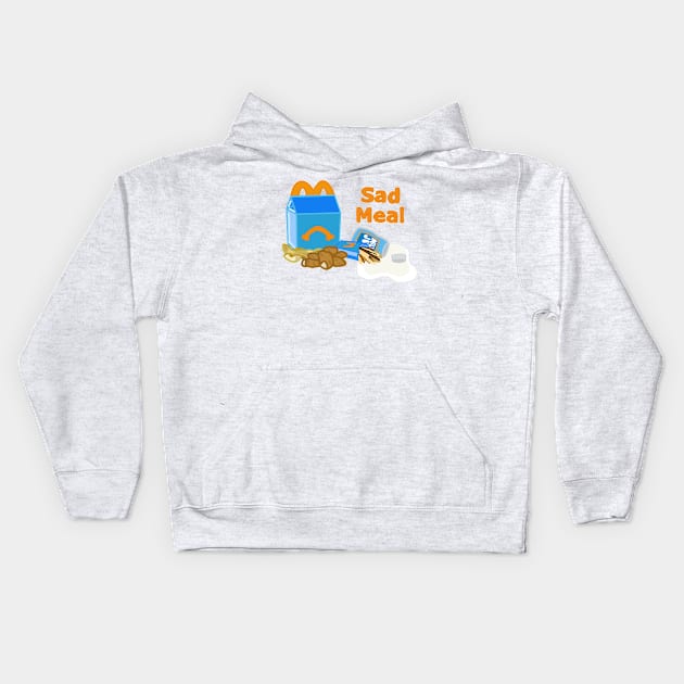 Sad Meal Kids Hoodie by MoreThanADrop